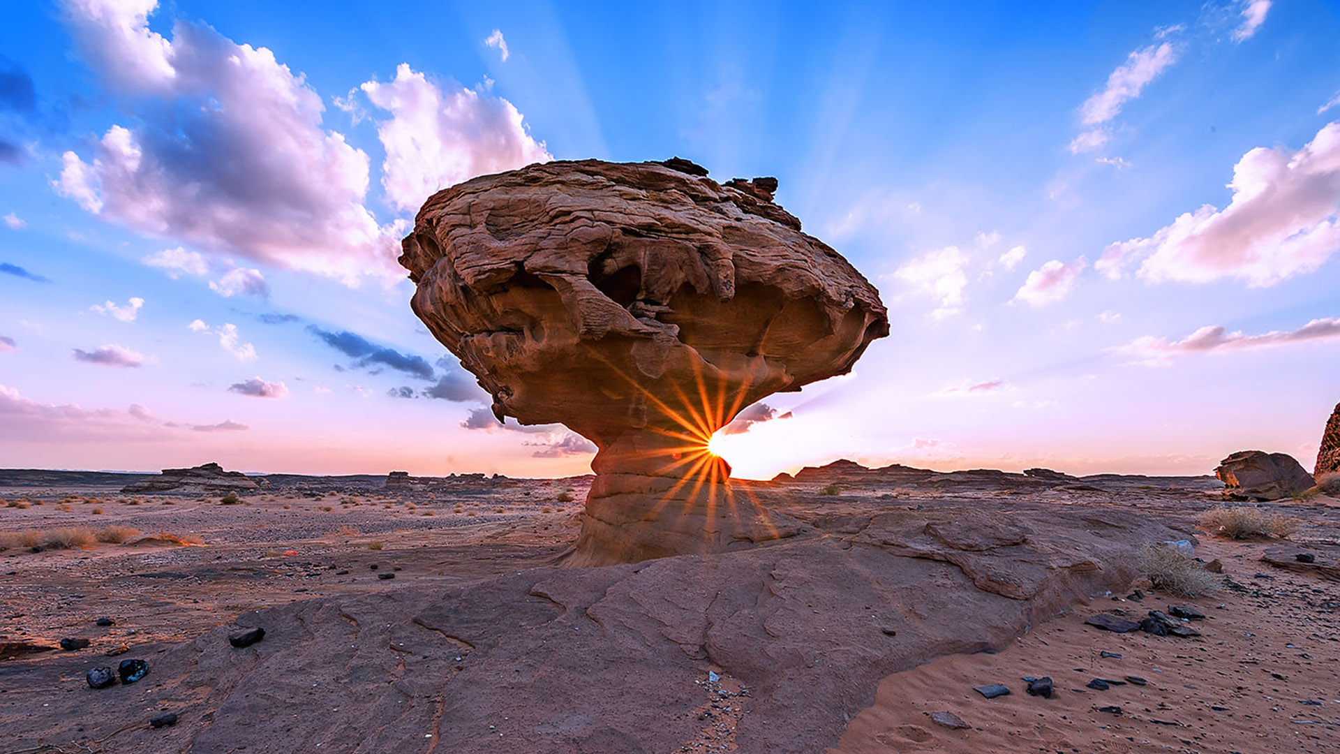 Things to do in AlUla- Rock outcroping in AlUla- Image Credit- visitsaudi.com